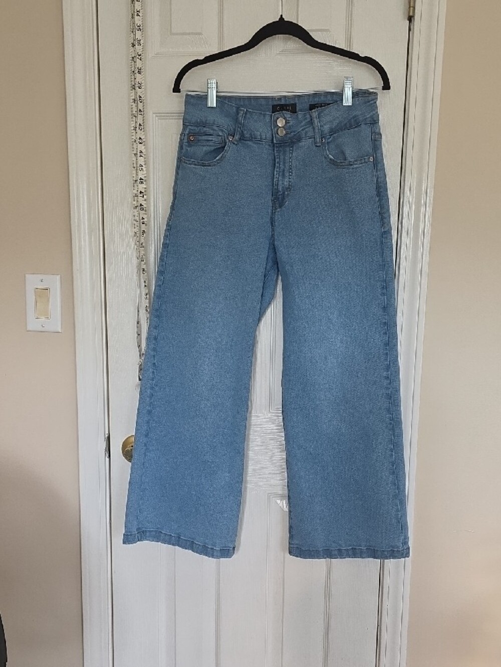 Curve Appeal High-Rise Wide Leg Jeans in Light Blue